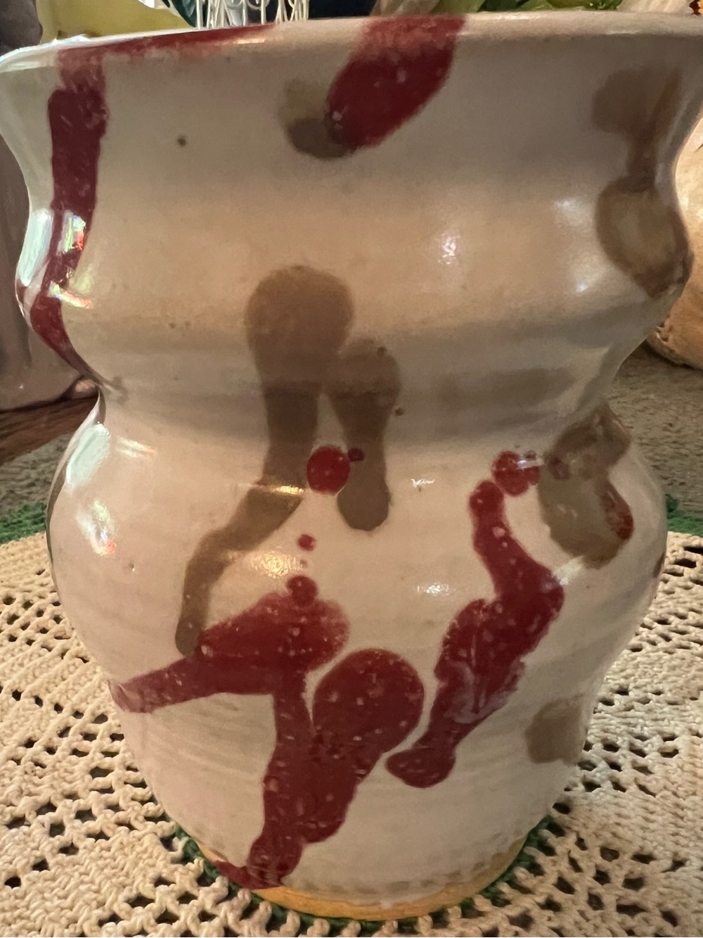 Vintage 1997 Studio Pottery Hand-Painted Signed Ceramic Vase Vessel EUC
